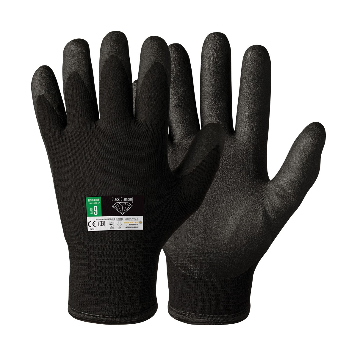 Montering af vinterhandsker Black Diamond, Oeko-Tex® 100 godkendt, 12 par