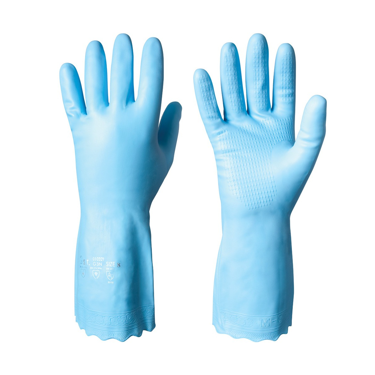 Vinyl/PVC kemikalieresistente handsker Chemstar®, 12 par