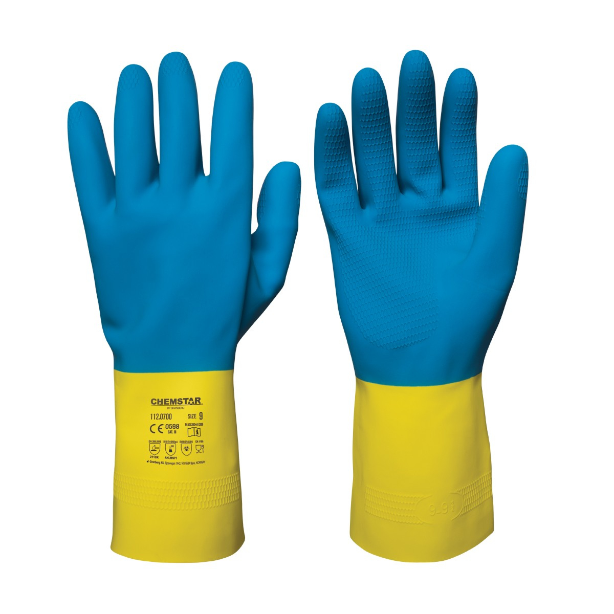 Kemikalieresistente latexhandsker Chemstar®, 12 par