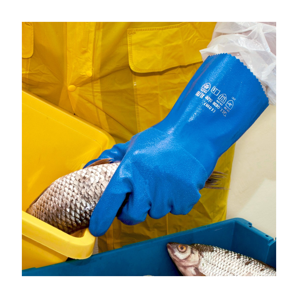 Kemikaliebestandige nitrilhandsker Chemstar® Interlock foret, 5 par