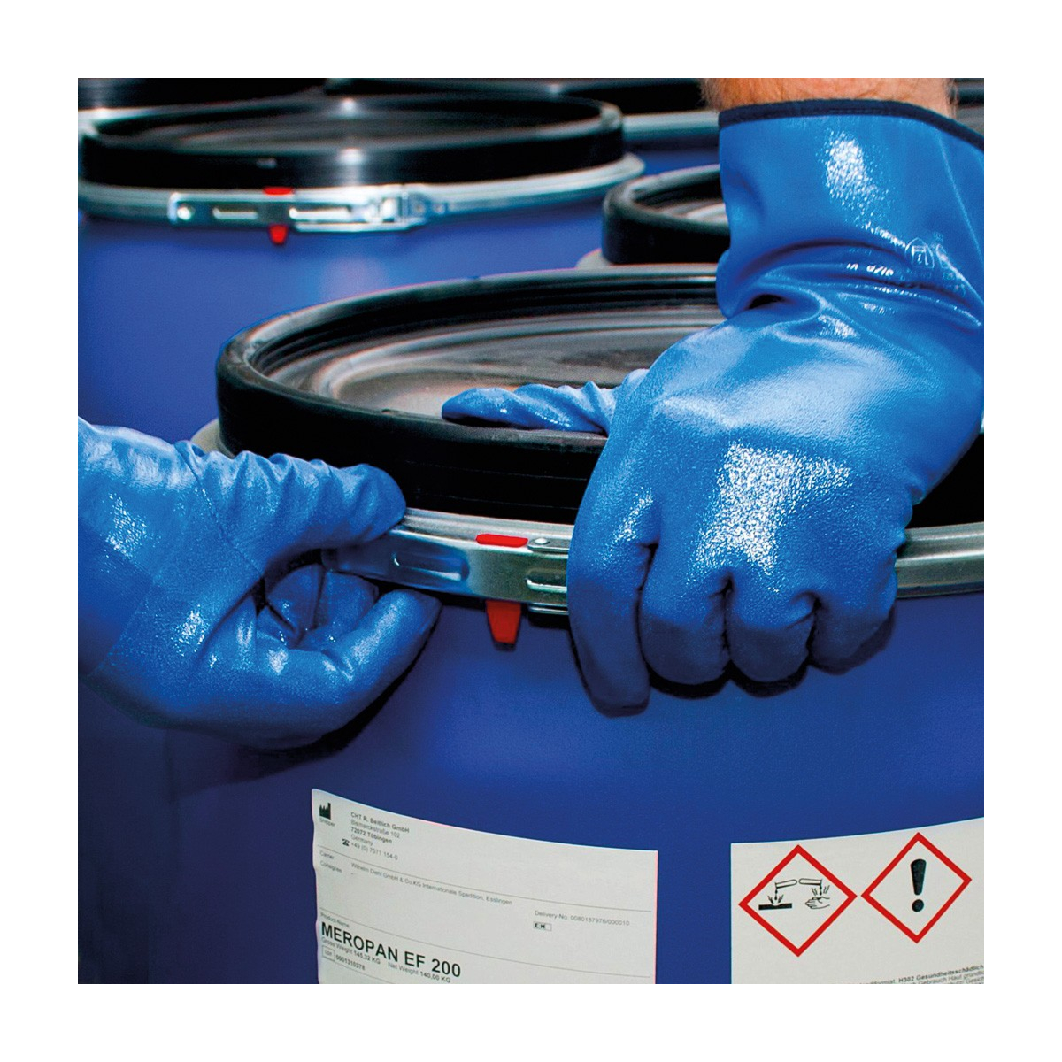 Nitril kemikalieresistente vinterhandsker Chemstar®, 5 par