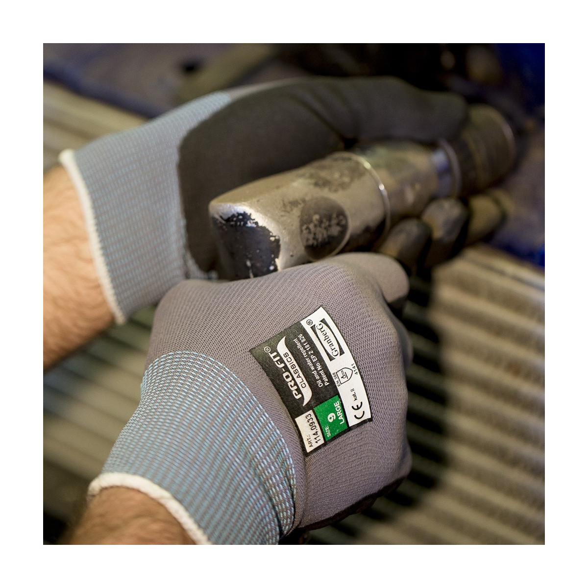 Touchscreen-kompatible monteringshandsker Powerfit®, Oeko-Tex® 100 godkendt, 12 par