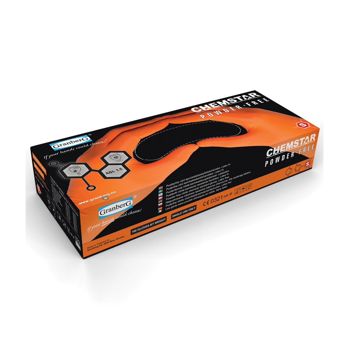 Kemikalieresistente engangshandsker Chemstar®