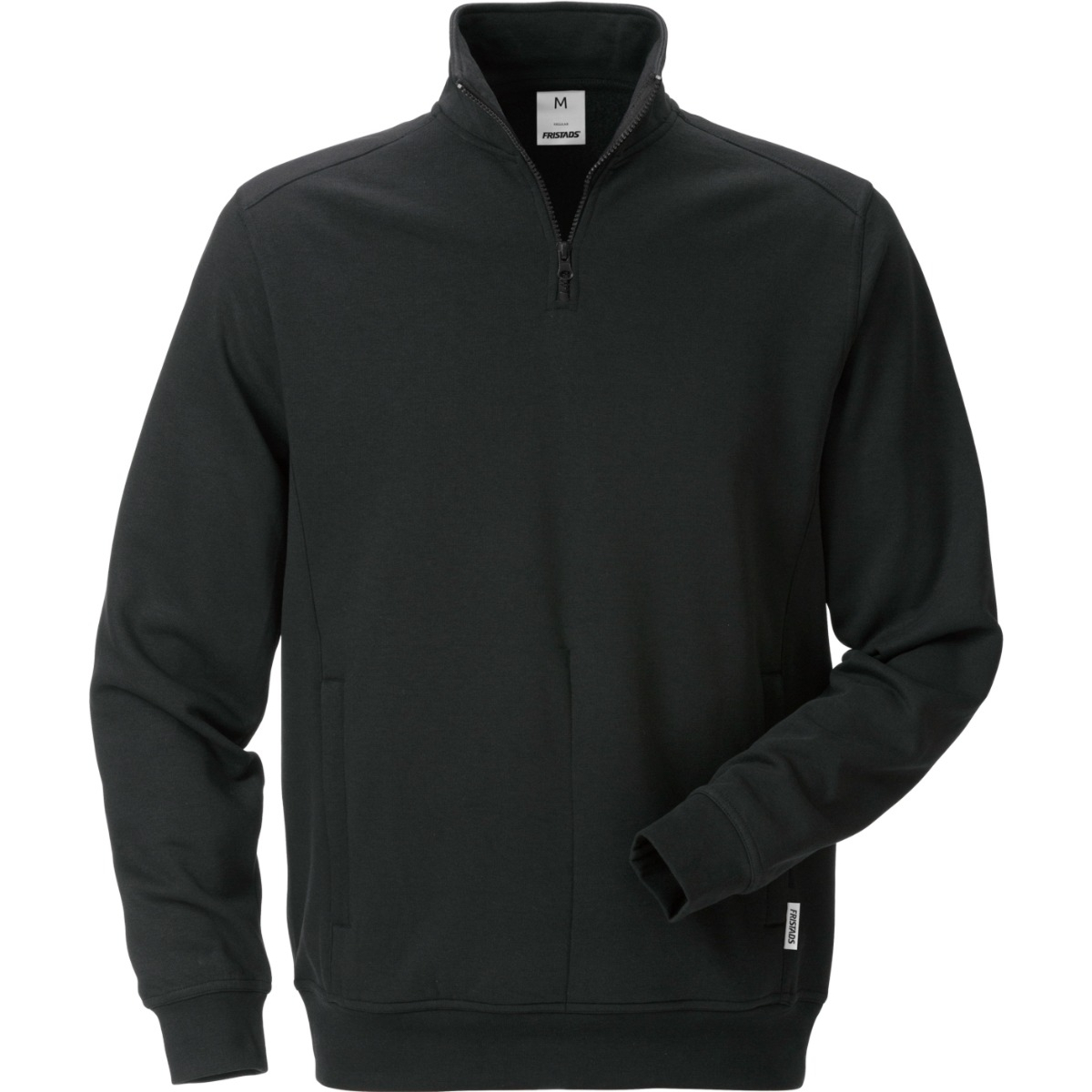Sweatshirt med kort lynlås 7607