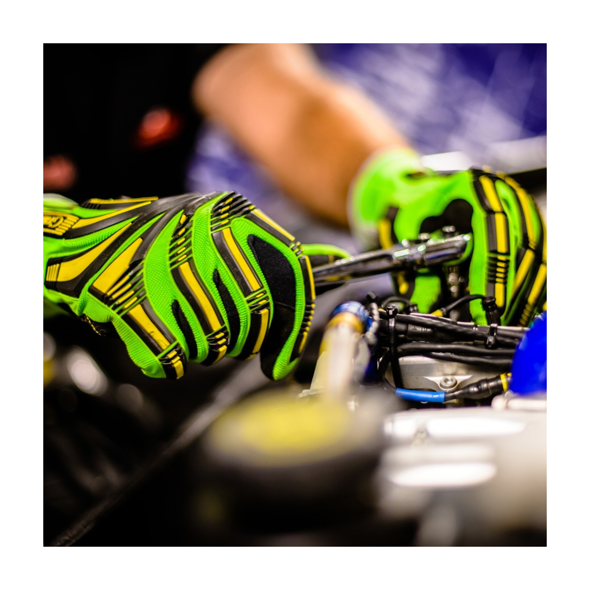 Skærbestandige handsker med slagbeskyttelse, 6 par