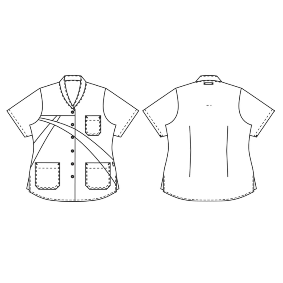 Dame tunika m. bomuld på indersiden, Agave