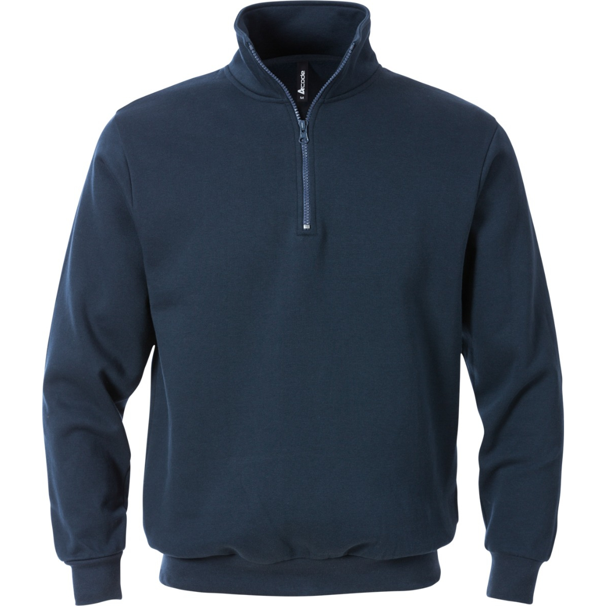 Sweatshirt med kort lynlås