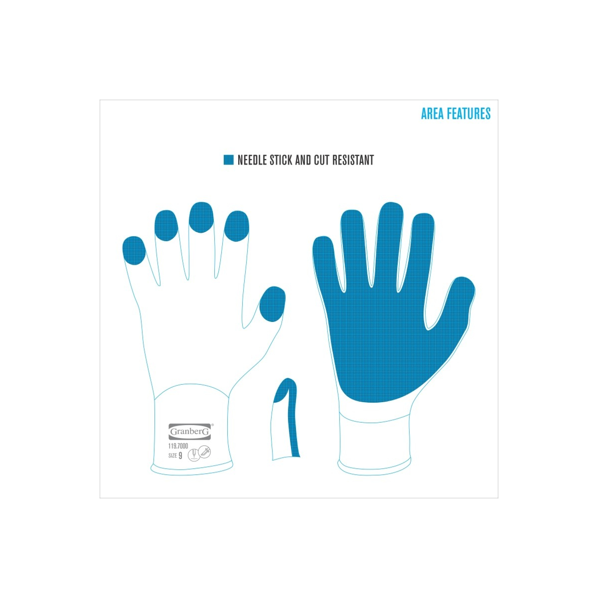 Nåleresistente handsker, 6 par