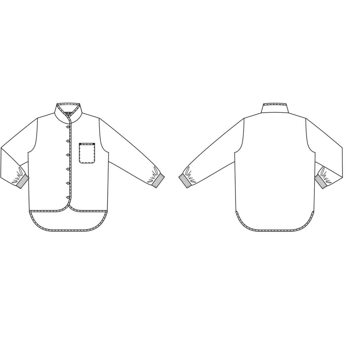 Cardigan med knaplukning, langærmet, Move