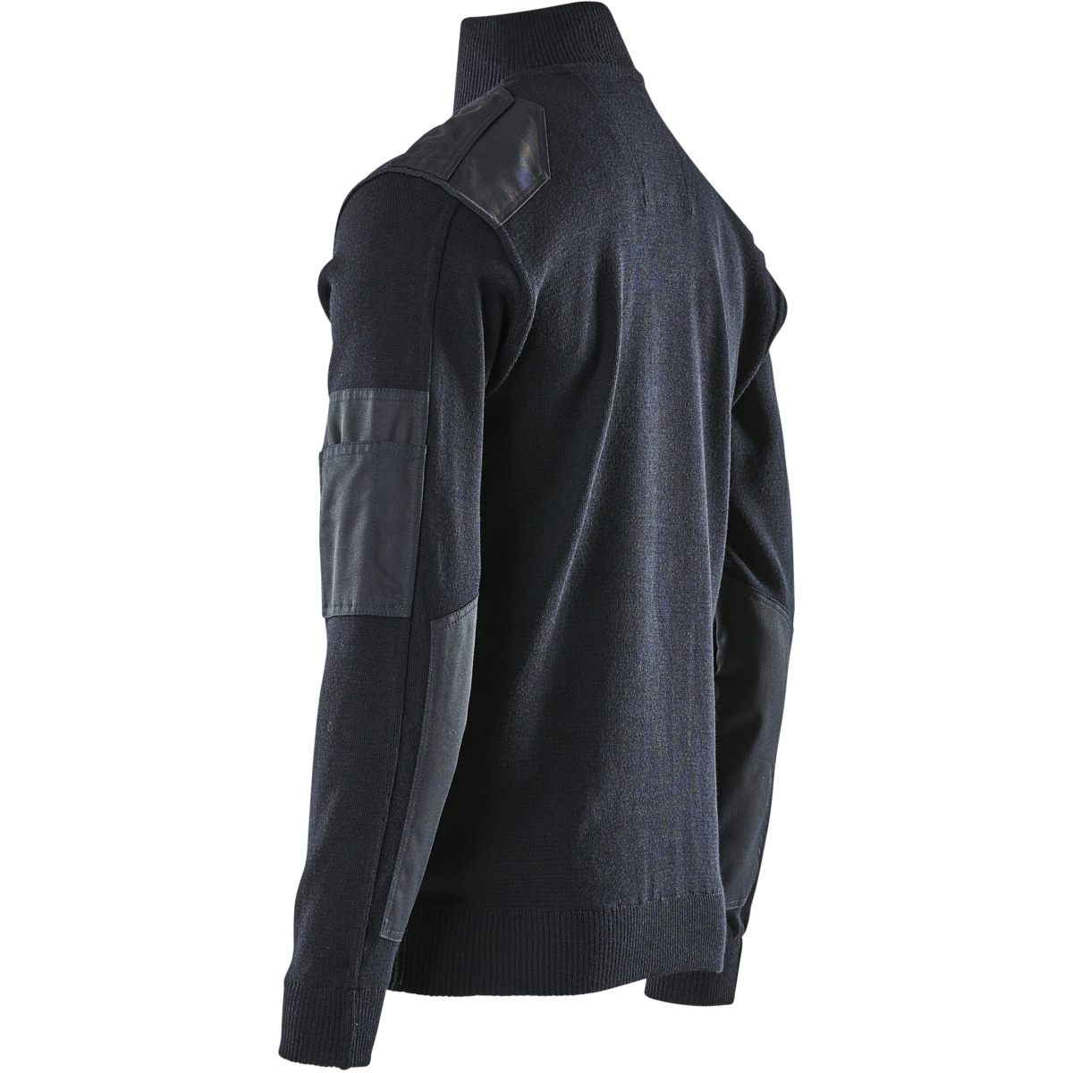 Strikket trøje med halv lynlås