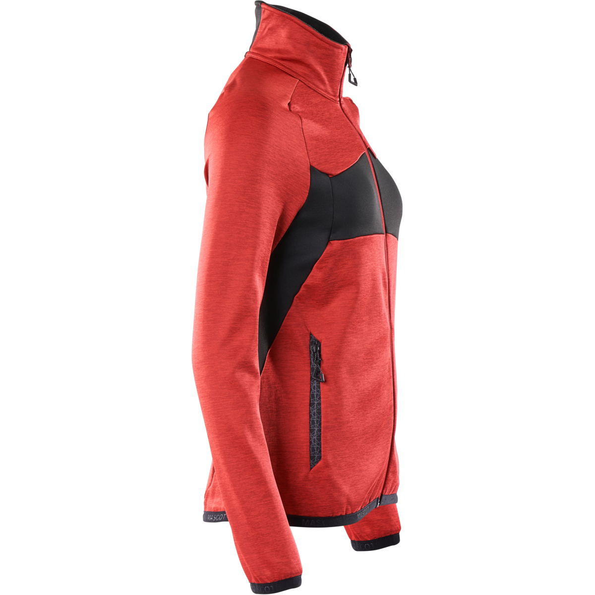 Fleecetrøje med lynlås