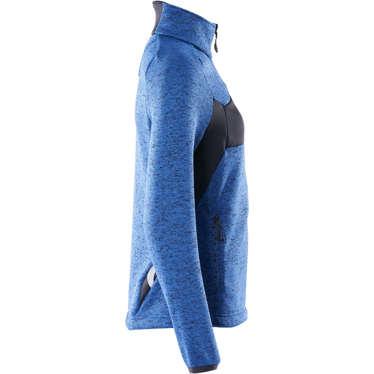 Strikket trøje med lynlås