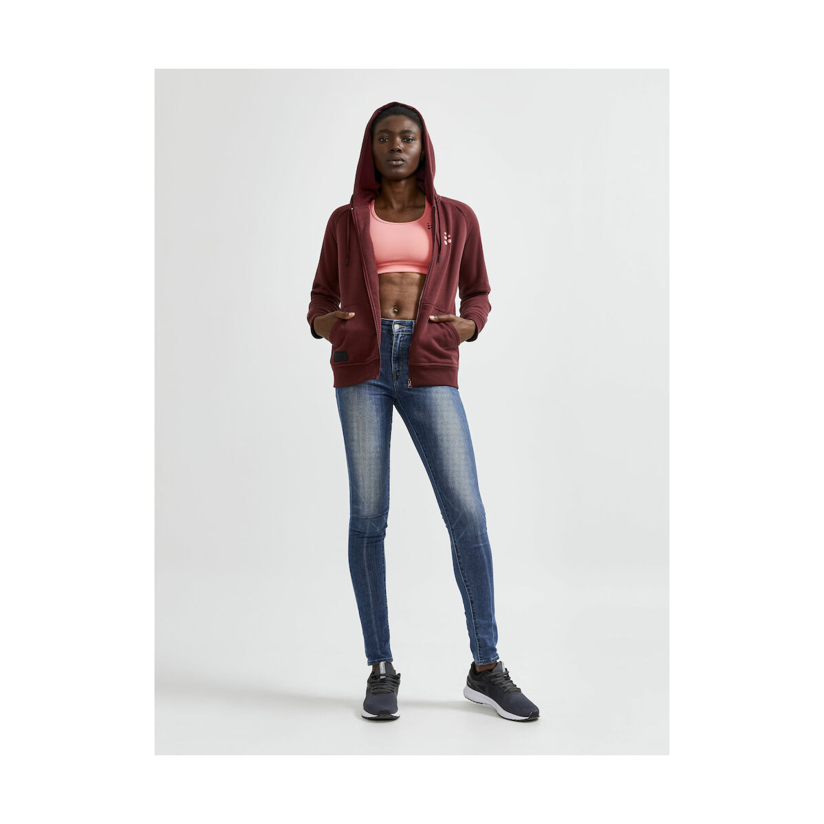 CORE Craft hætte med lynlås W