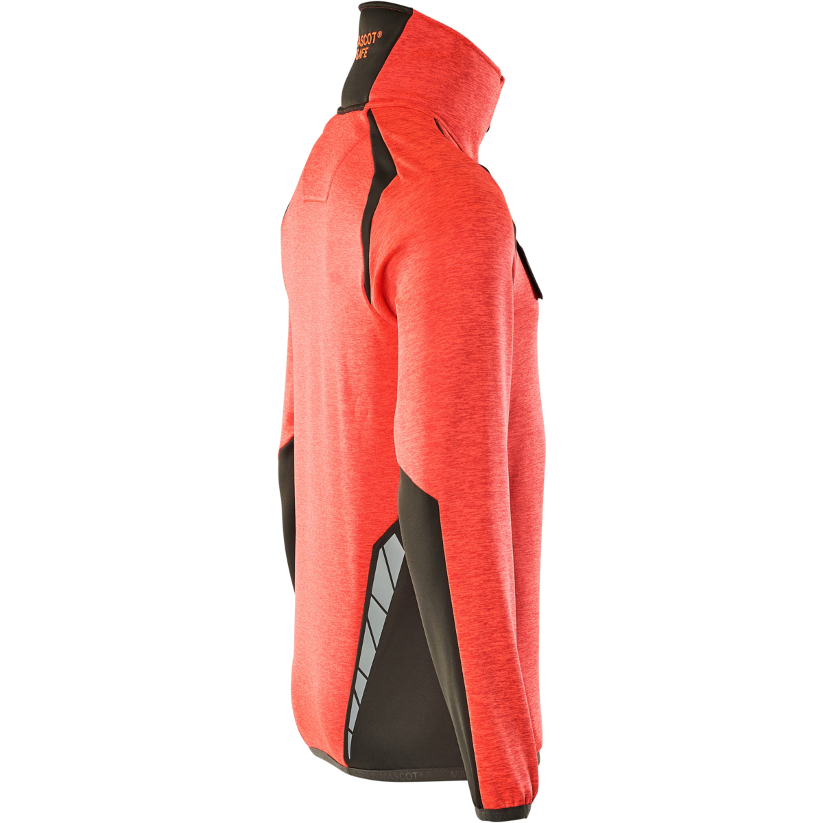 Fleecetrøje med halv lynlås