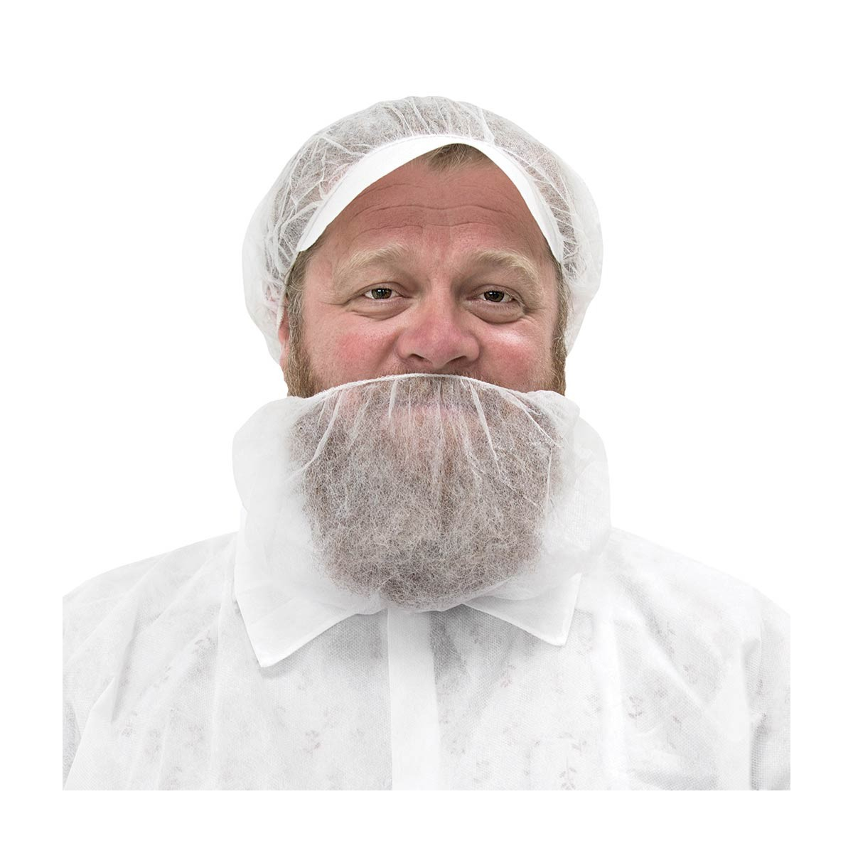 Skægbetræk, hvid, 100 stk