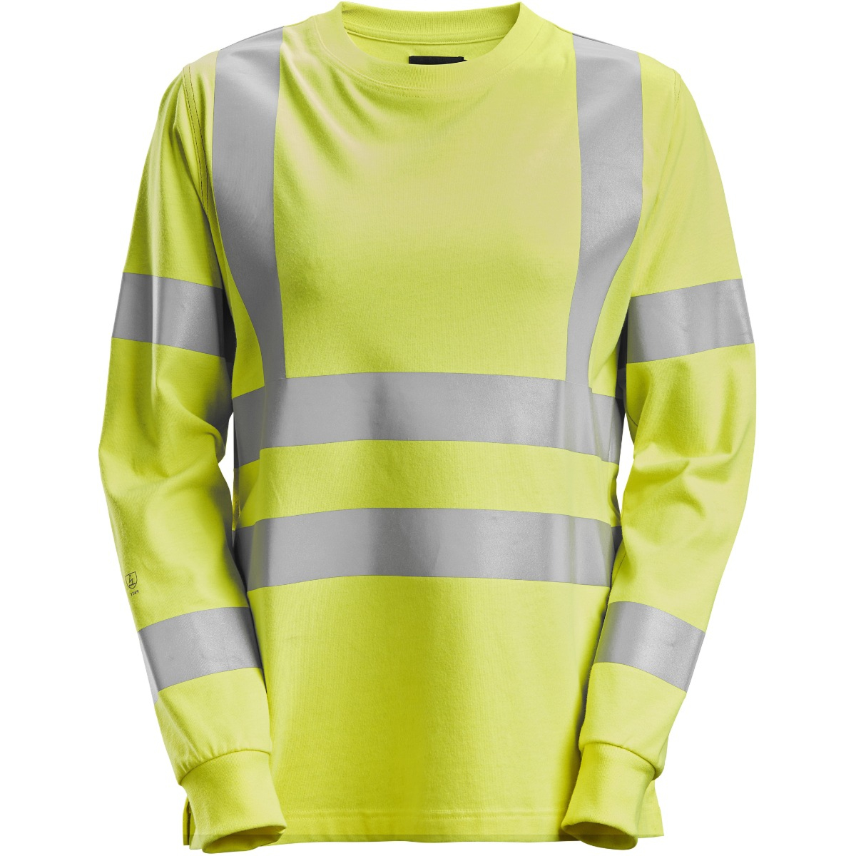 Flammehæmmende High-Vis langærmet dame T-shirt, klasse 3/2
