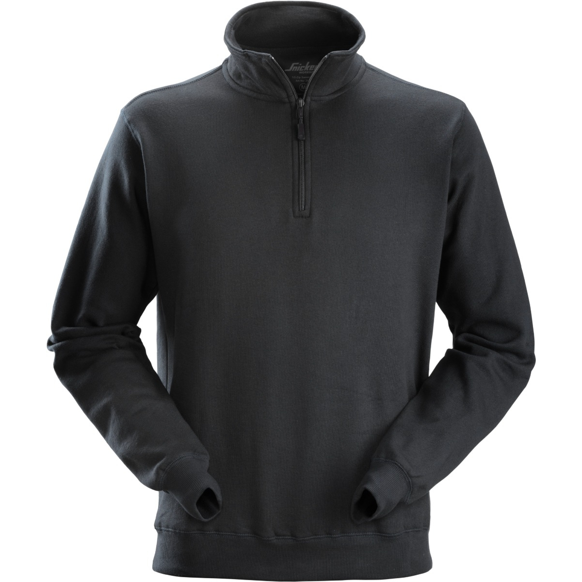 Sweatshirt med kort lynlås