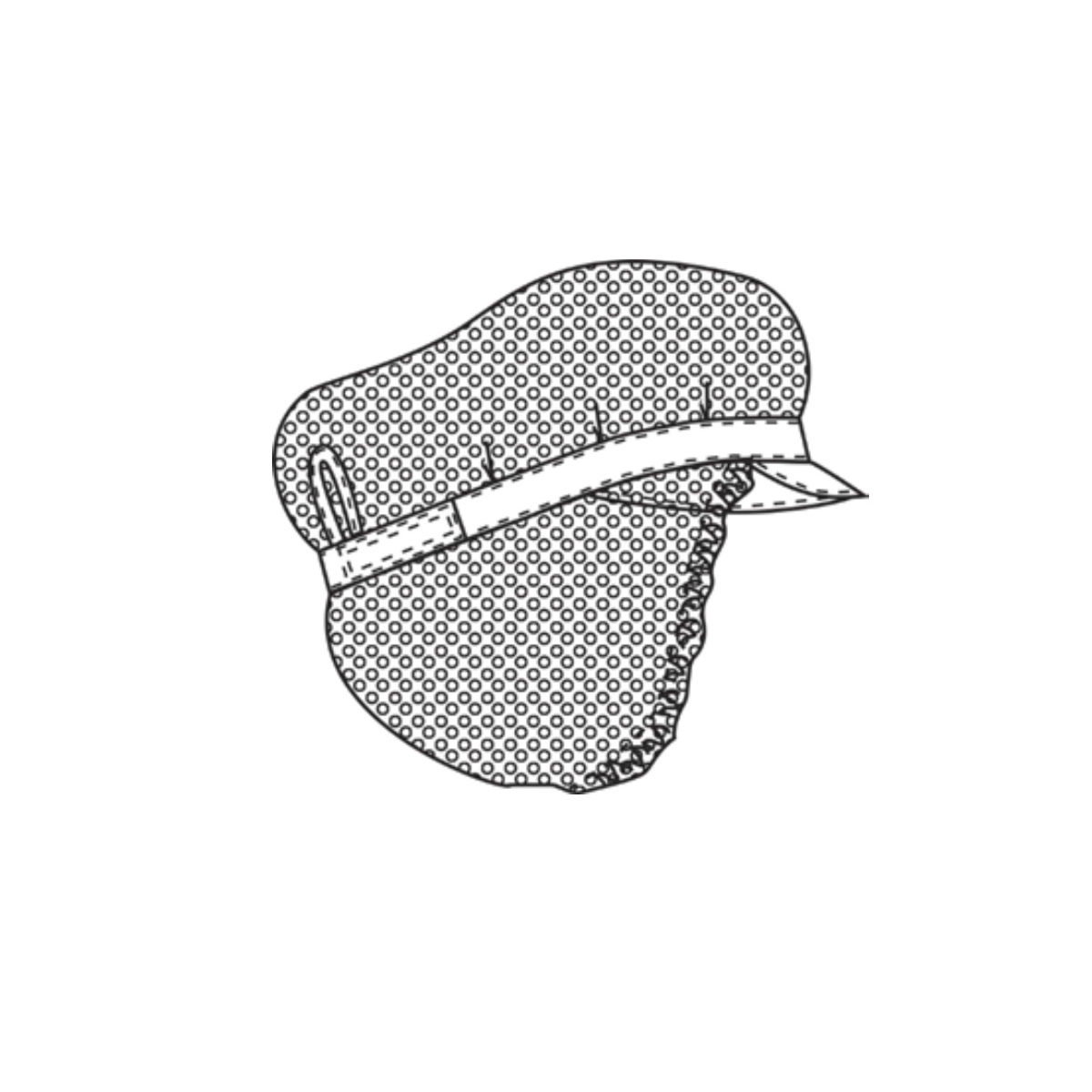 Kasket med hårnet og hårnetspose