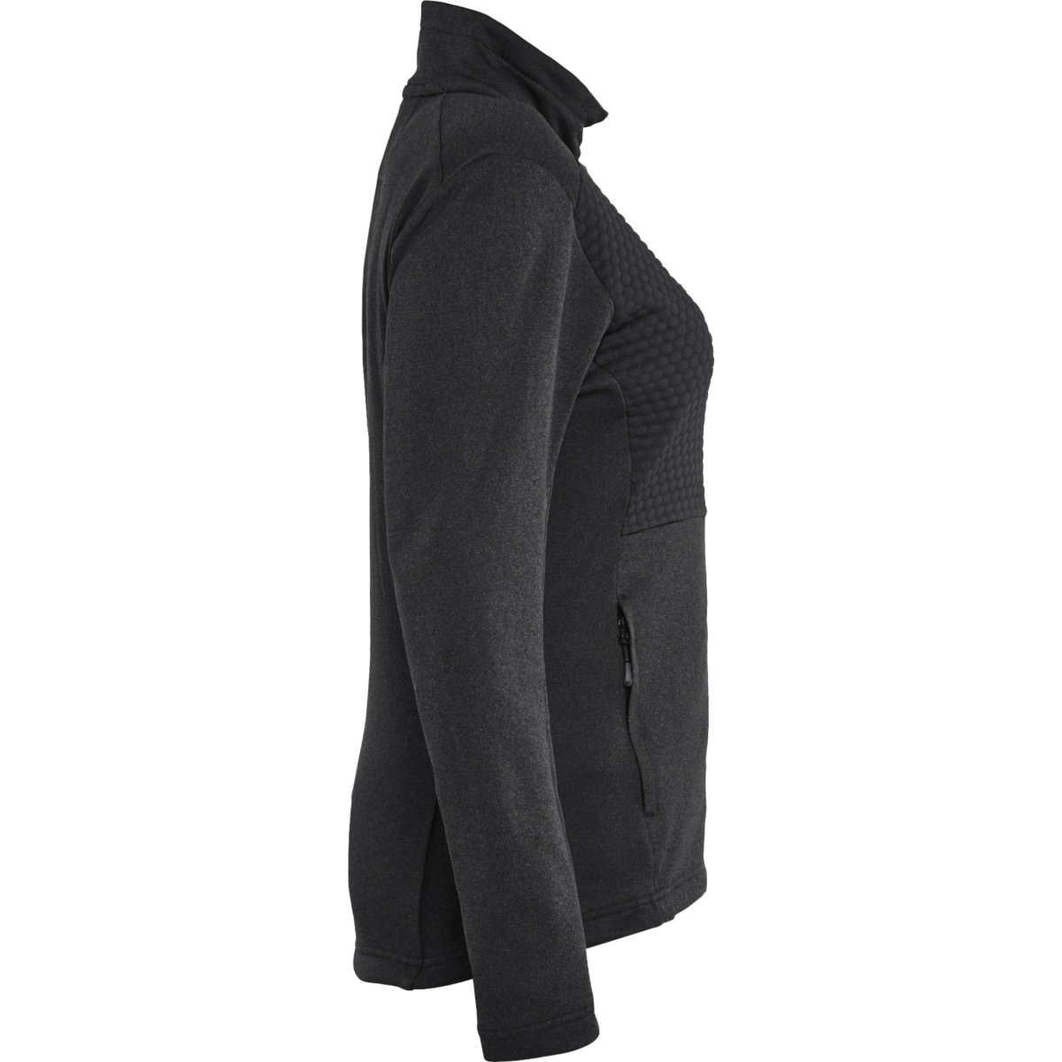 Dame sweatshirt med fuld lynlås