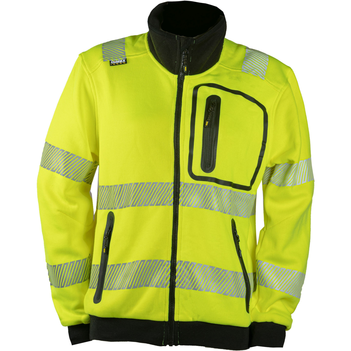 Hi-vis strikket jakke 4355Y+