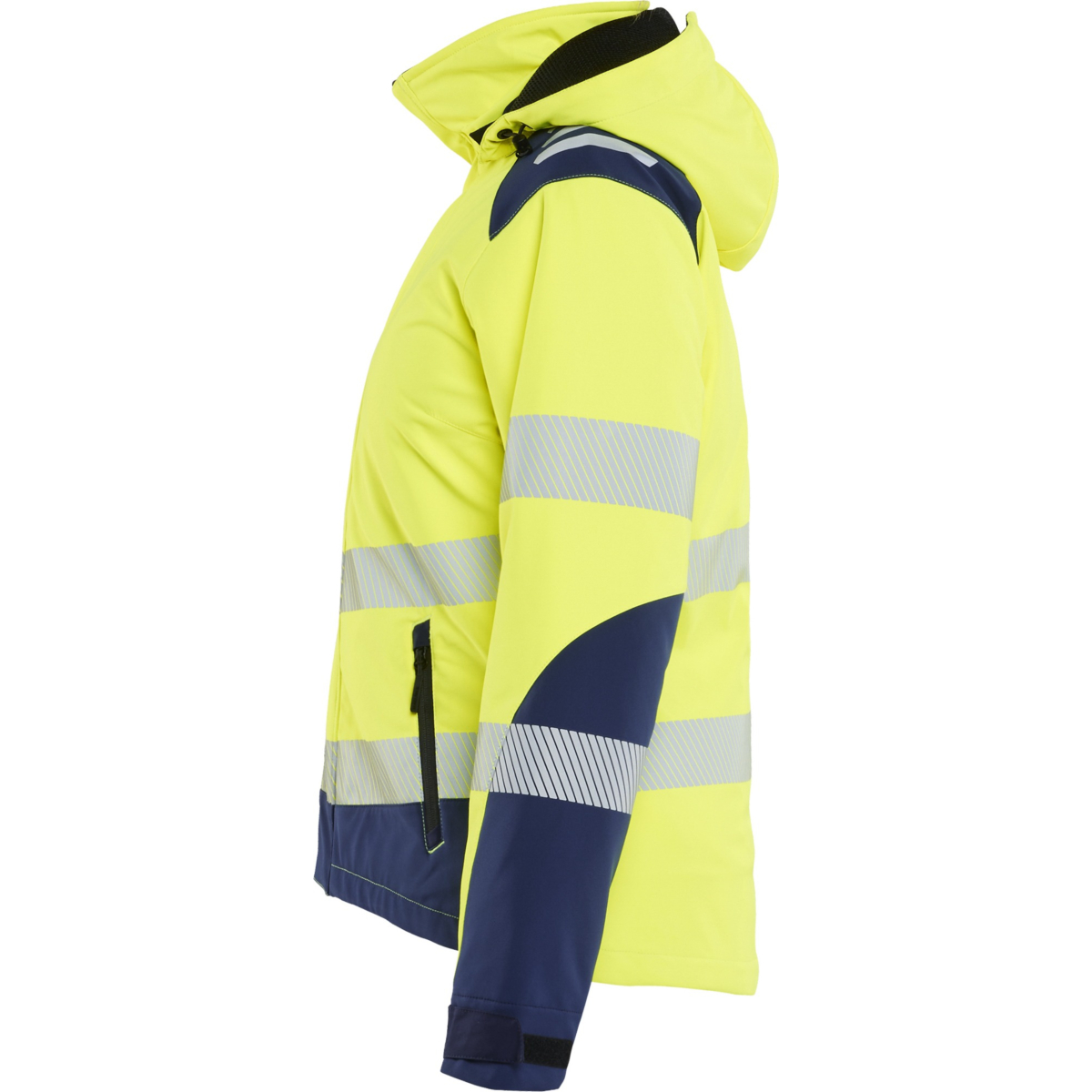 Kvinders Hi-vis letvægtsforet softshell-vinterjakke