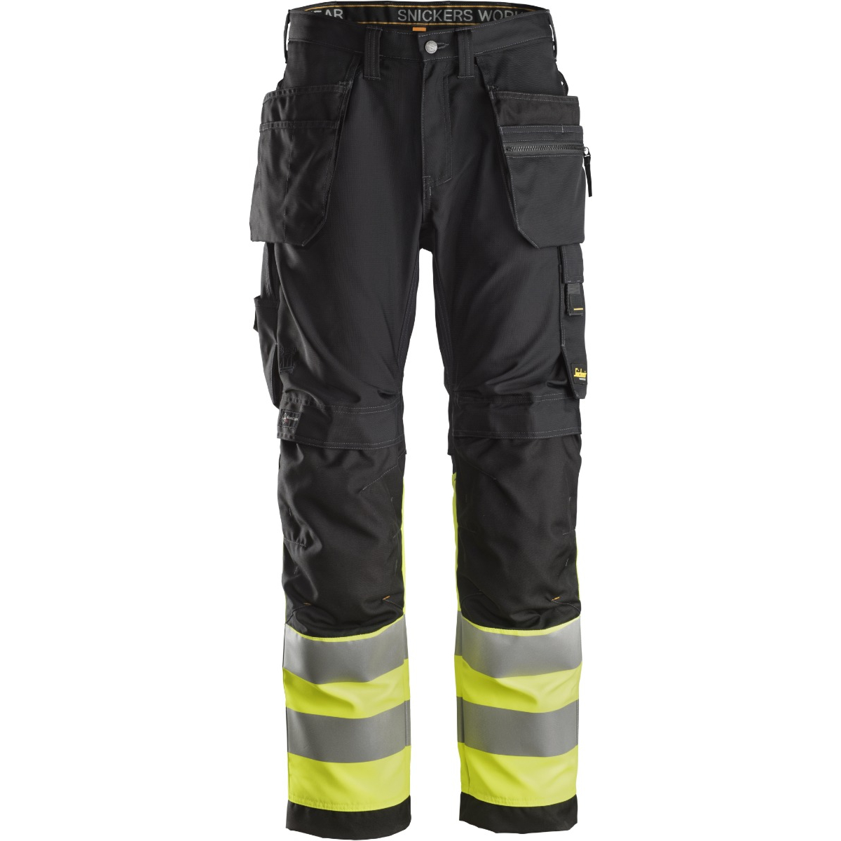 High-Vis arbejdsbukser+ med hylsterlommer, klasse 1