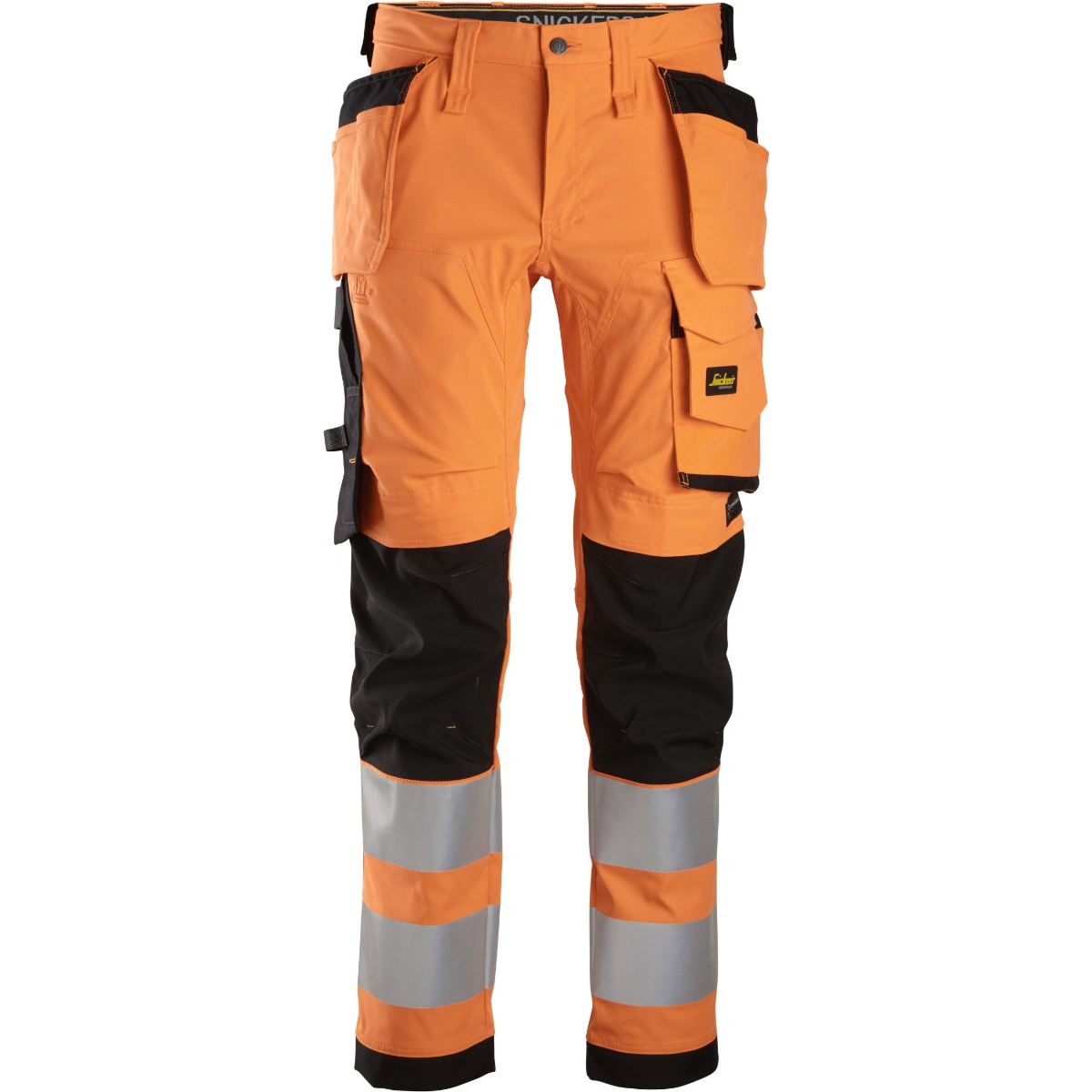 High-Vis arbejdsbukser med stretch og hylsterlommer, klasse 2