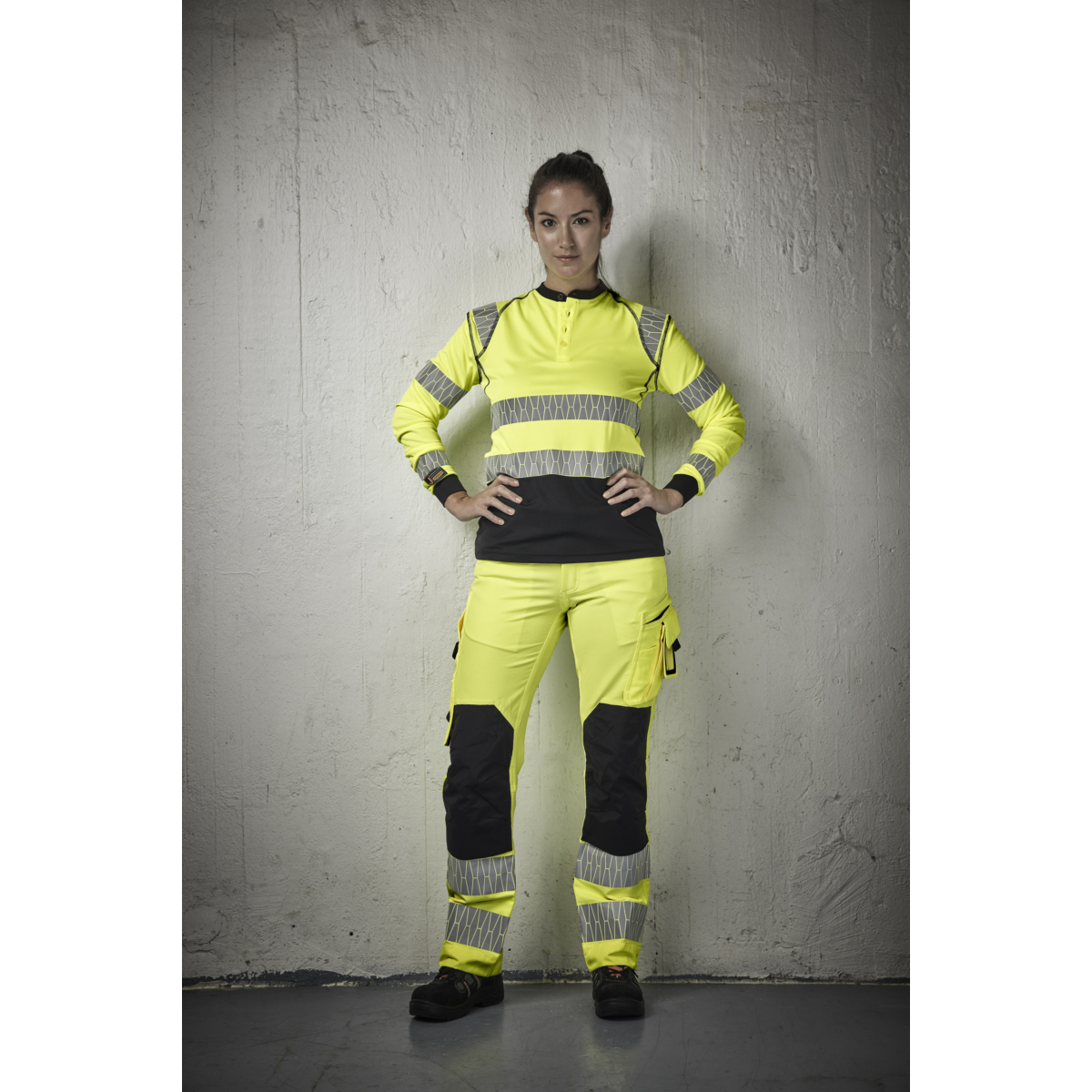 2271 Dame Håndværkerbukser Hi-Vis