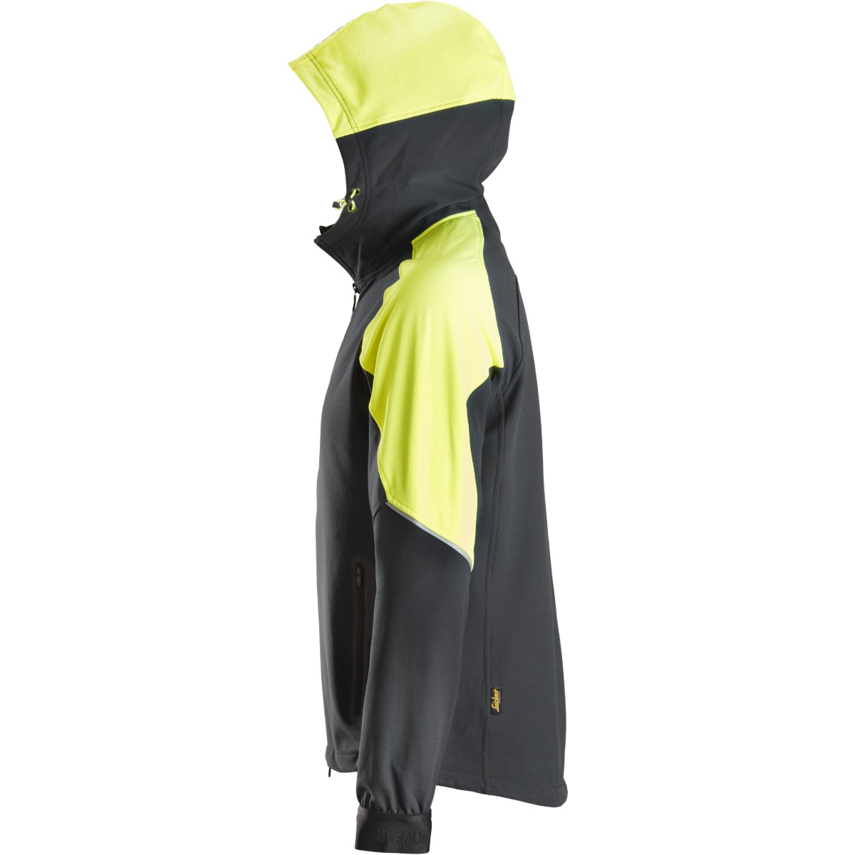 Neonfarvet hættetrøje med lynlås