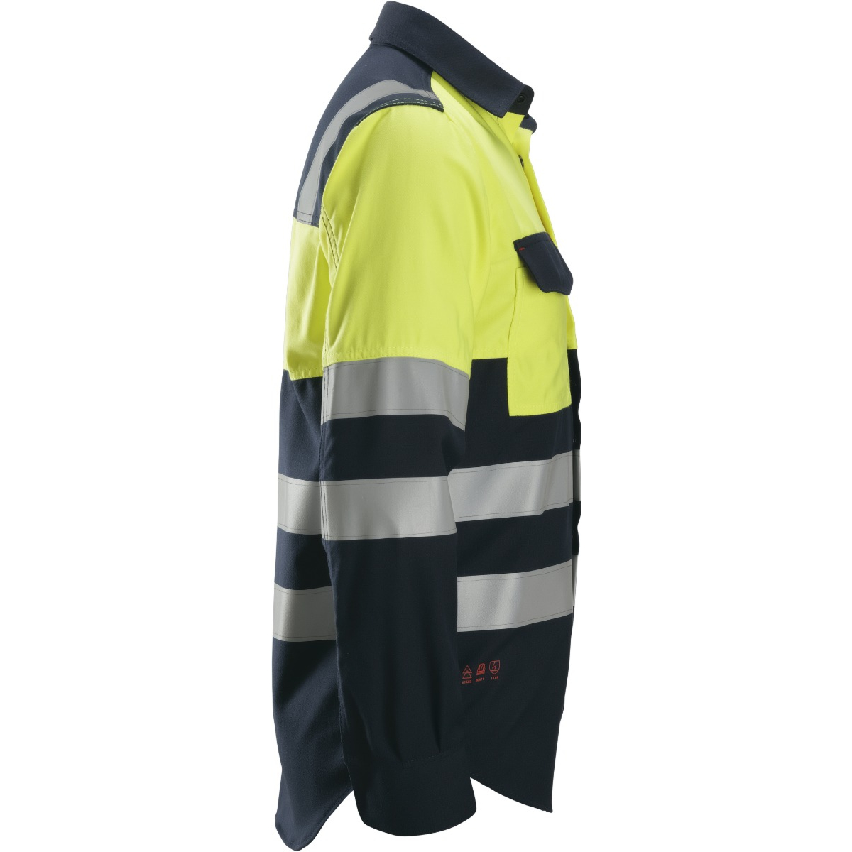 Flammehæmmende High-Vis langærmet svejseskjorte, klasse 1