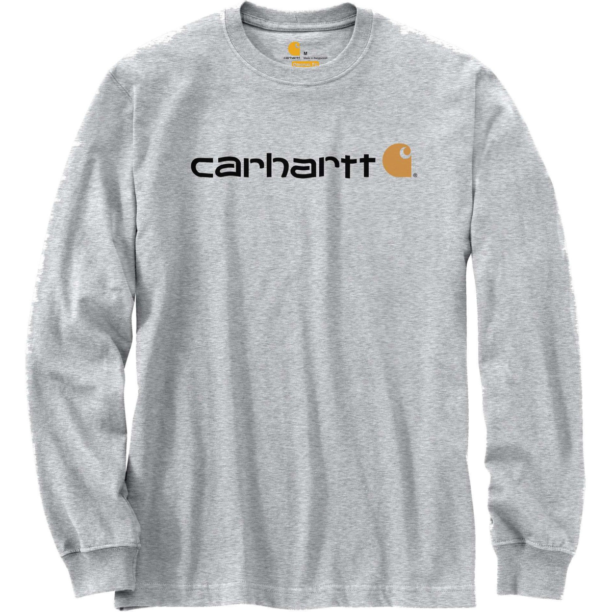 Afslappet pasform, tung, langærmet grafisk t-shirt med logo