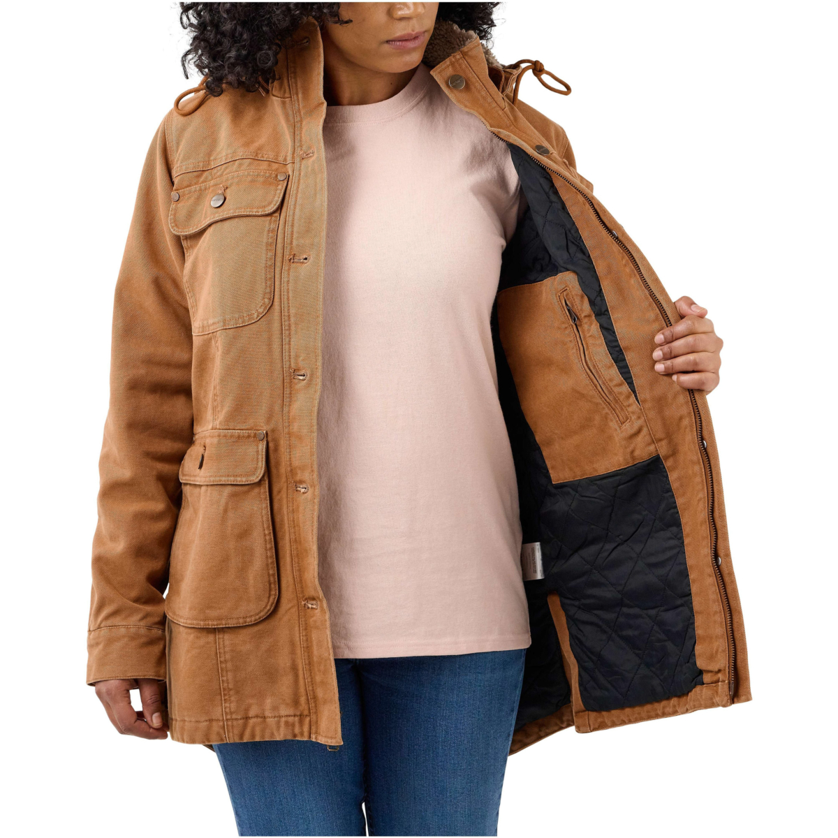 Løs pasform forvitret andefrakke