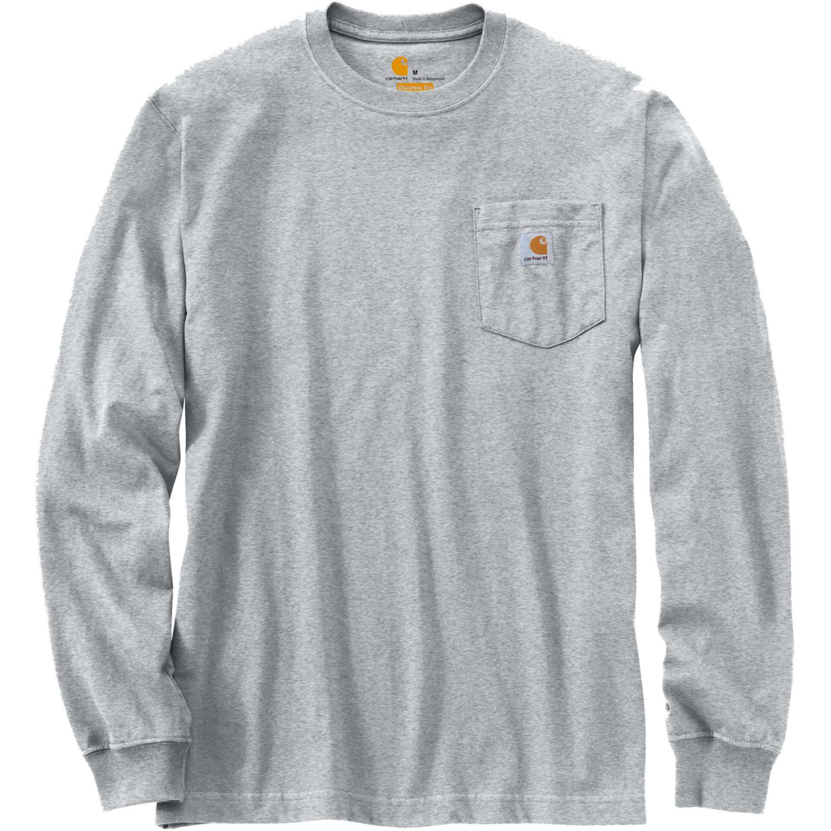 Loose fit tungvægts langærmet lomme t-shirt
