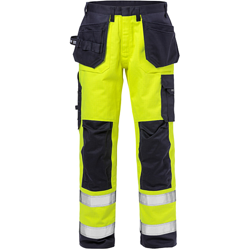 Flame Hi Vis håndværker bukser kl.2 2584 FLAM