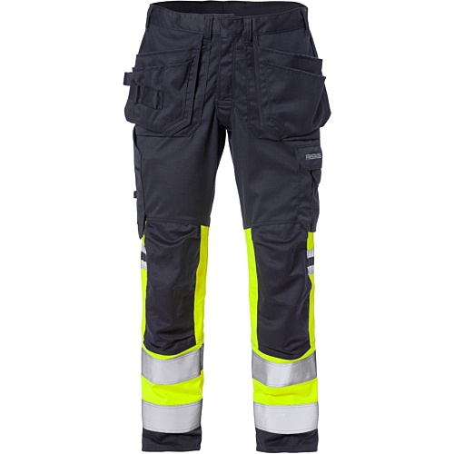 Flamestat Hi Vis stretch håndværkerbukser kl.1 2163
