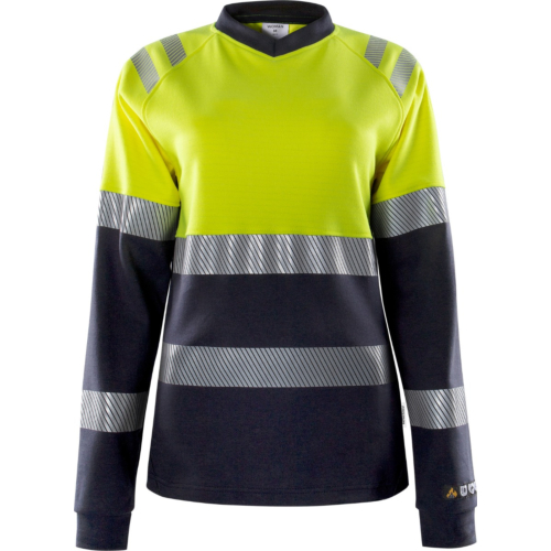 Flamestat high vis langærmet t-shirt dame kl.1 7108 TFL
