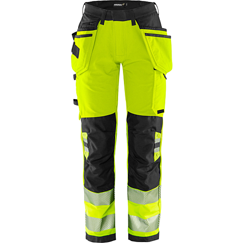 Høj vis Grøn håndværker stretch bukser dame klasse 2 2664 GSTP