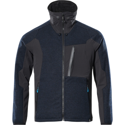 Strikket jakke med lynlås