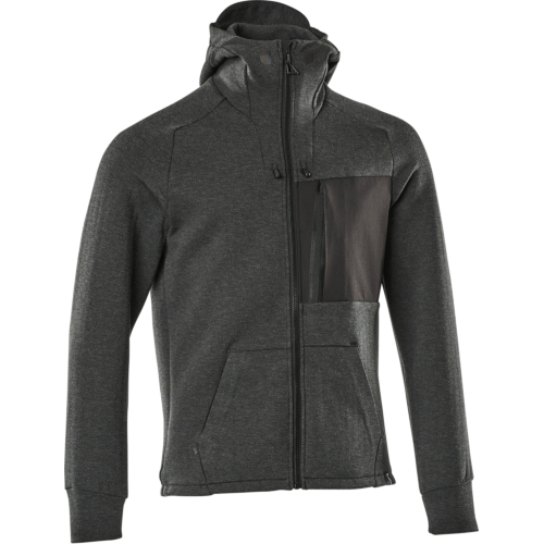 Hættetrøje med lynlås