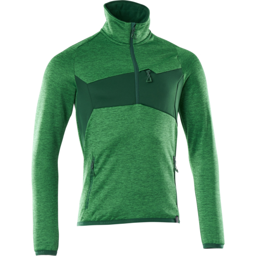 Fleecetrøje med halv lynlås