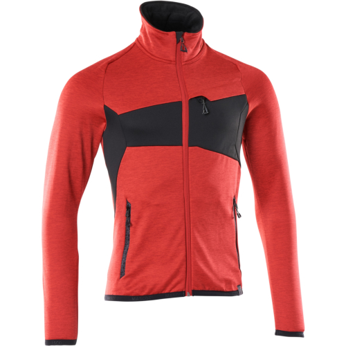 Fleecetrøje med lynlås