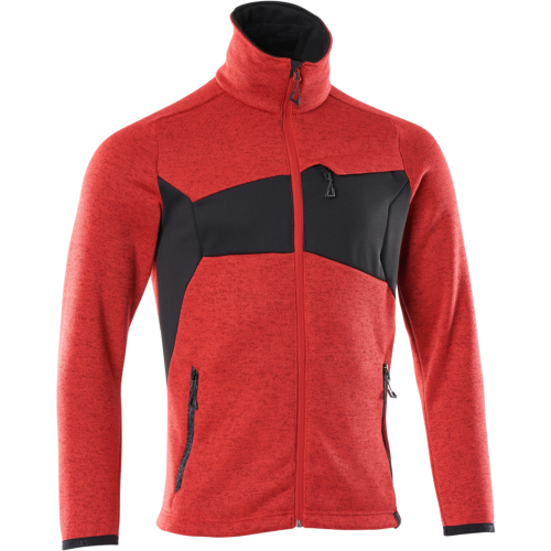 Strikket trøje med lynlås