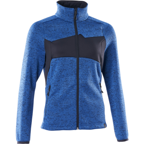 Strikket trøje med lynlås