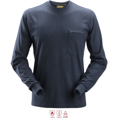 Flammehæmmende langærmet T-shirt