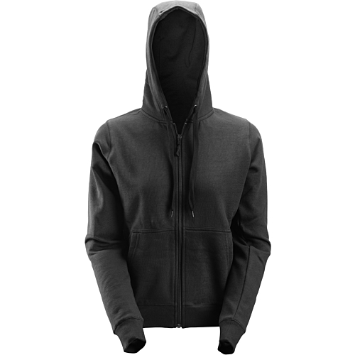 Dame hættetrøje med lynlås
