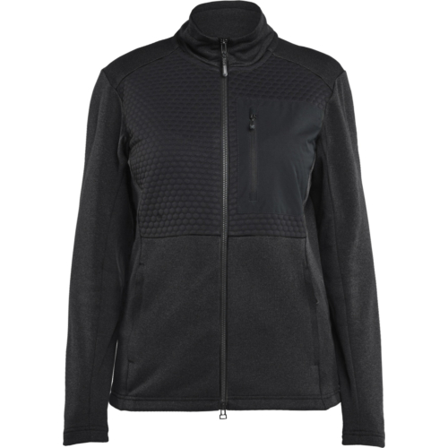 Dame sweatshirt med fuld lynlås