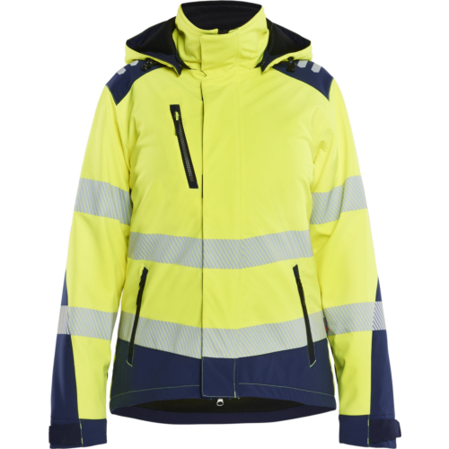 Kvinders Hi-vis letvægtsforet softshell-vinterjakke