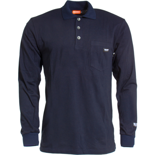 Brandhæmmende poloshirt, langærmet