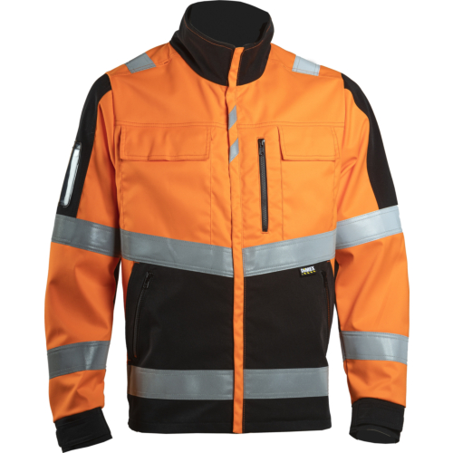 6134 Sikkerhedsvest hvid-orange