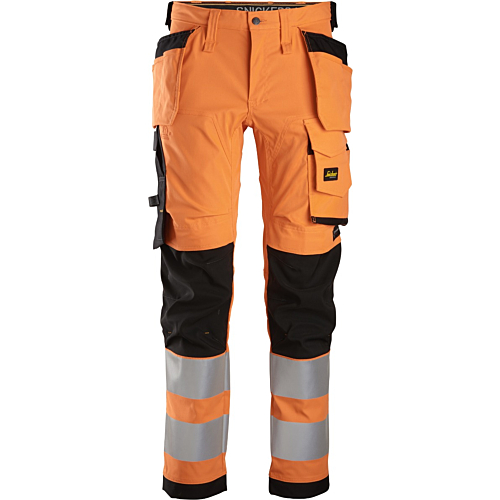 High-Vis arbejdsbukser med stretch og hylsterlommer, klasse 2
